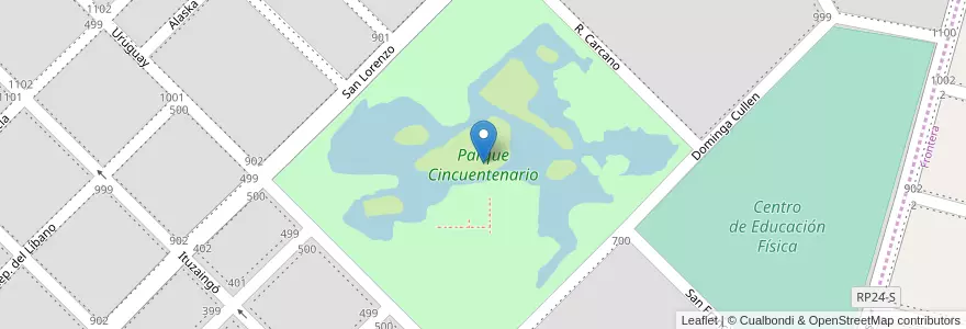 Mapa de ubicacion de Parque Cincuentenario en Argentina, Córdoba, Departamento San Justo, Pedanía Juárez Celman, Municipio De San Francisco, San Francisco.