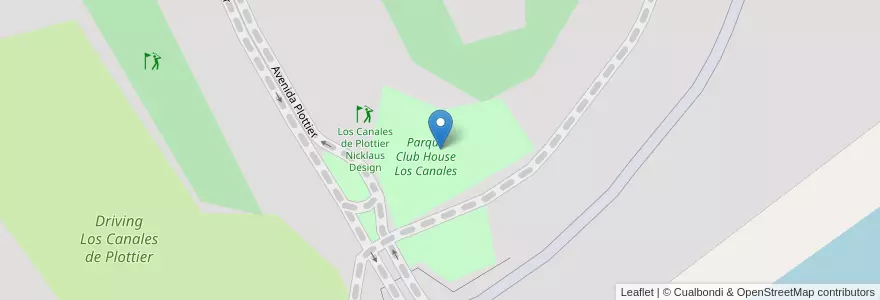 Mapa de ubicacion de Parque Club House Los Canales en アルゼンチン, チリ, ネウケン州, Departamento Confluencia, Municipio De Plottier, Plottier.