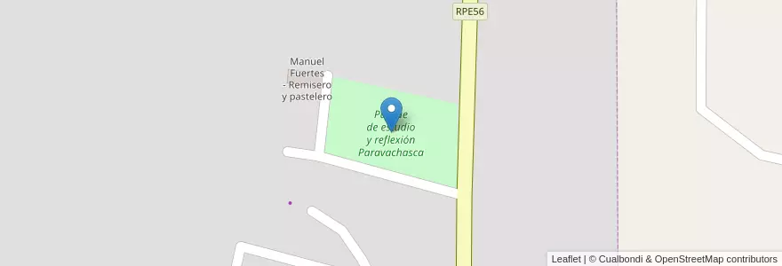 Mapa de ubicacion de Parque de estudio y reflexión Paravachasca en الأرجنتين, Córdoba, Departamento Santa María, Pedanía San Isidro, Comuna De Villa San Isidro, José De La Quintana.