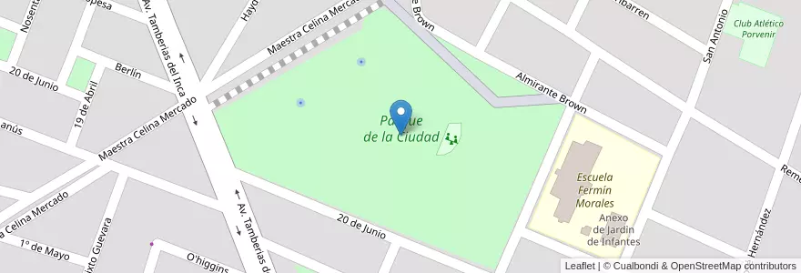 Mapa de ubicacion de Parque de la Ciudad en Аргентина, Ла-Риоха, Departamento Chilecito, Chilecito.