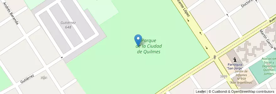 Mapa de ubicacion de Parque de la Ciudad de Quilmes en Argentinien, Provinz Buenos Aires, Partido De Quilmes, Quilmes.