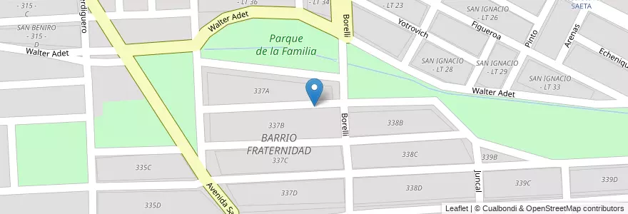 Mapa de ubicacion de Parque de la Familia en Argentinië, Salta, Capital, Municipio De Salta, Salta.