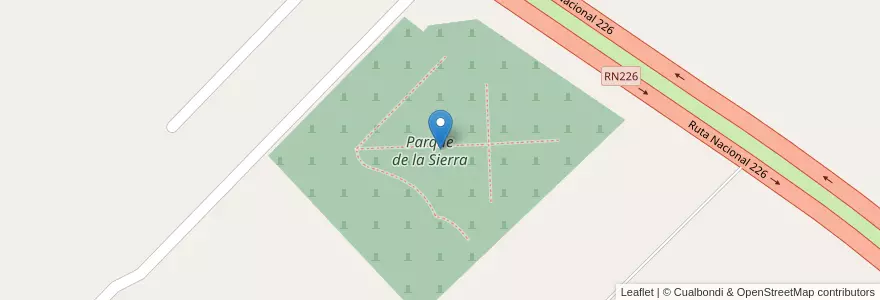 Mapa de ubicacion de Parque de la Sierra en アルゼンチン, ブエノスアイレス州, Partido De Balcarce.