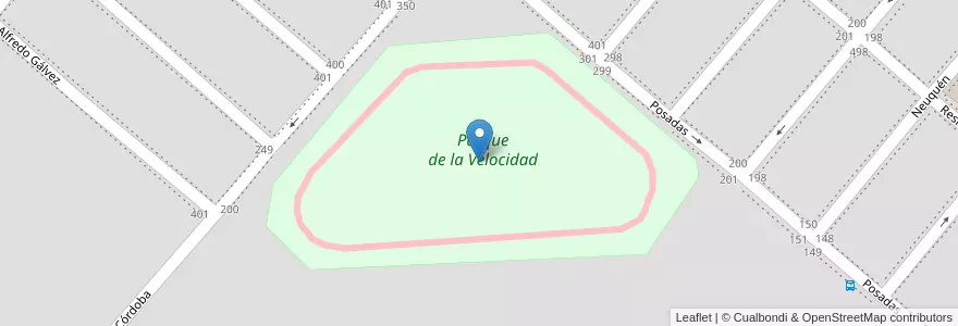 Mapa de ubicacion de Parque de la Velocidad en Argentinien, Feuerland, Chile, Río Grande, Departamento Río Grande.