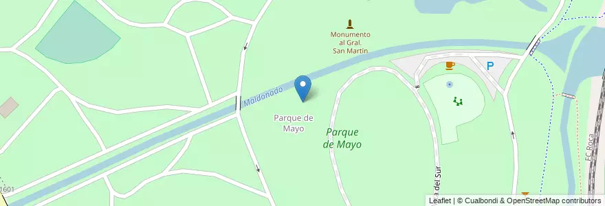 Mapa de ubicacion de Parque de Mayo en آرژانتین, استان بوئنوس آیرس, Partido De Bahía Blanca, Bahía Blanca.
