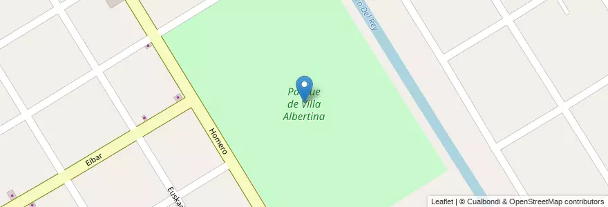 Mapa de ubicacion de Parque de Villa Albertina en Arjantin, Buenos Aires, Partido De Lomas De Zamora, Ingeniero Budge.