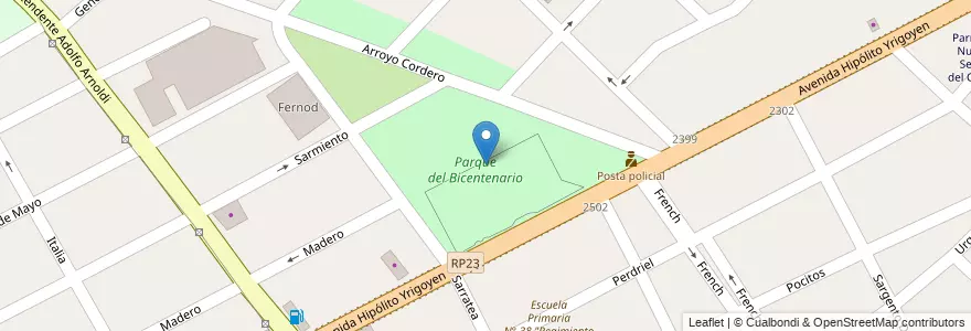 Mapa de ubicacion de Parque del Bicentenario en Аргентина, Буэнос-Айрес, Partido De San Fernando, San Fernando.