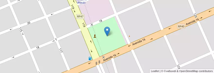 Mapa de ubicacion de Parque del Bicentenario en Arjantin, Buenos Aires, Partido De Navarro, Navarro.