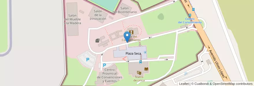 Mapa de ubicacion de Parque del Conocimiento en Arjantin, Misiones, Departamento Capital, Municipio De Posadas.