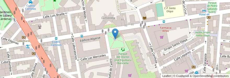 Mapa de ubicacion de Parque del Doctor José Eguiburu Banciella en スペイン, アストゥリアス州, アストゥリアス州, Gijón/Xixón.