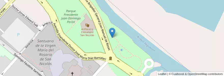 Mapa de ubicacion de Parque Doctor Ricardo Balbín en Argentina, Buenos Aires, Partido De San Nicolás, San Nicolás De Los Arroyos.