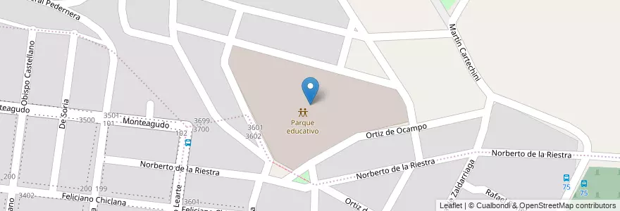 Mapa de ubicacion de Parque educativo en الأرجنتين, Córdoba, Departamento Capital, Pedanía Capital, Córdoba, Municipio De Córdoba.