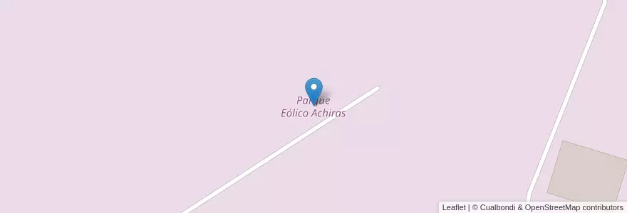 Mapa de ubicacion de Parque Eólico Achiras en Argentine, Córdoba, Departamento Río Cuarto, Pedanía Achiras.