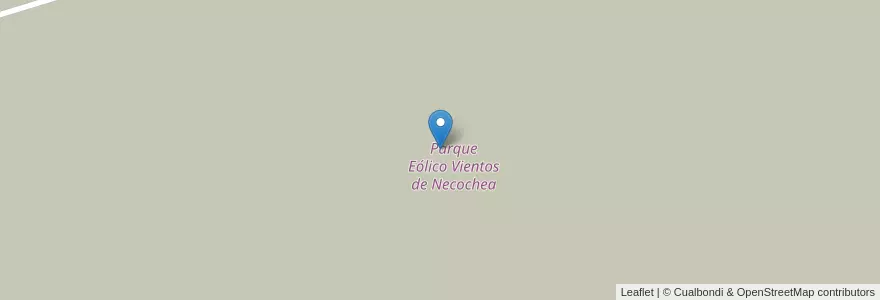 Mapa de ubicacion de Parque Eólico Vientos de Necochea en Arjantin, Buenos Aires, Partido De Necochea.