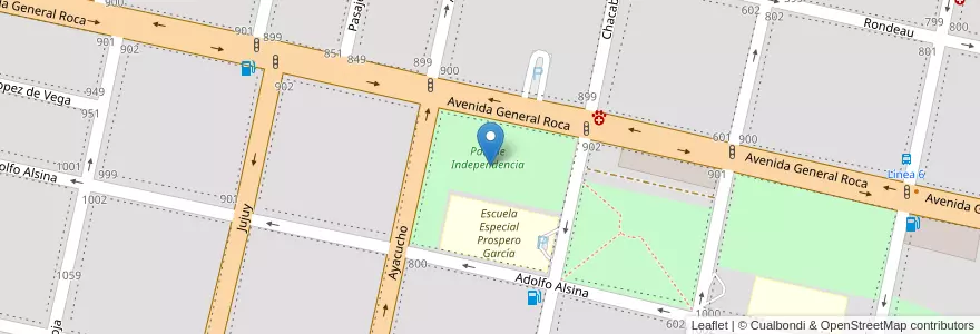 Mapa de ubicacion de Parque Independencia en Argentine, Tucumán, San Miguel De Tucumán, Departamento Capital, San Miguel De Tucumán.