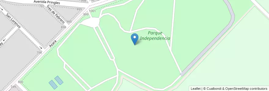 Mapa de ubicacion de Parque Independencia en الأرجنتين, بوينس آيرس, Partido De Bahía Blanca, باهيا بلانكا.