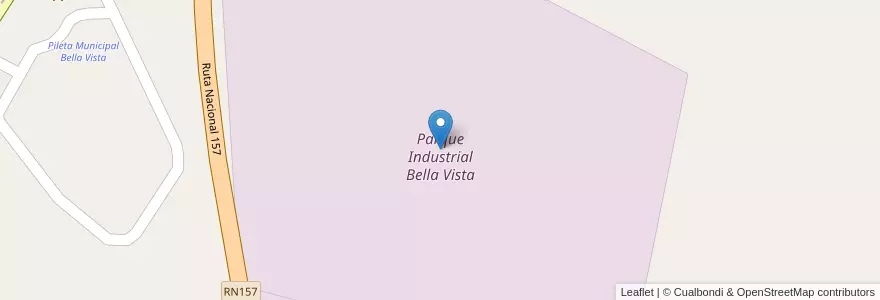 Mapa de ubicacion de Parque Industrial Bella Vista en アルゼンチン, トゥクマン州, Departamento Leales, Municipio De Las Talas.