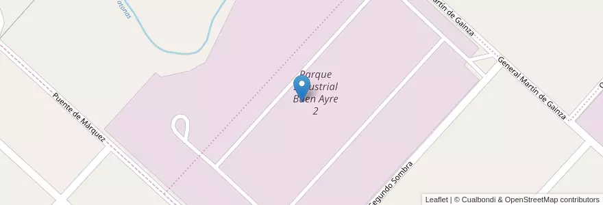 Mapa de ubicacion de Parque Industrial Buen Ayre 2 en アルゼンチン, ブエノスアイレス州, Partido De Moreno, Trujui.