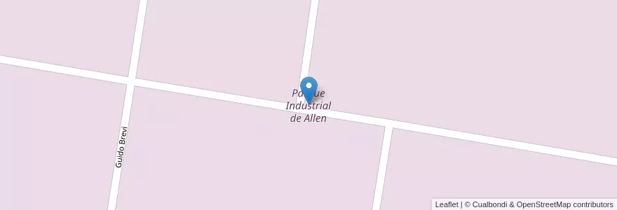 Mapa de ubicacion de Parque Industrial de Allen en Argentina, Chile, Río Negro Province, Municipio De Allen, Departamento General Roca.
