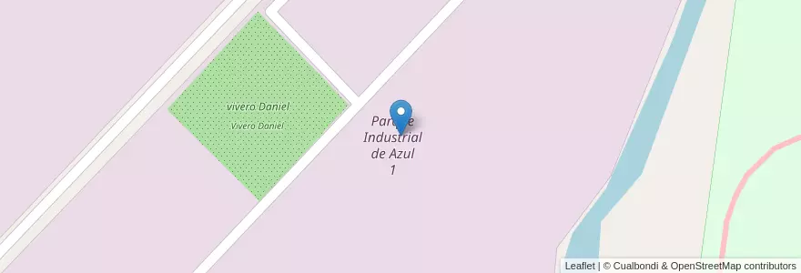 Mapa de ubicacion de Parque Industrial de Azul 1 en アルゼンチン, ブエノスアイレス州, Partido De Azul.