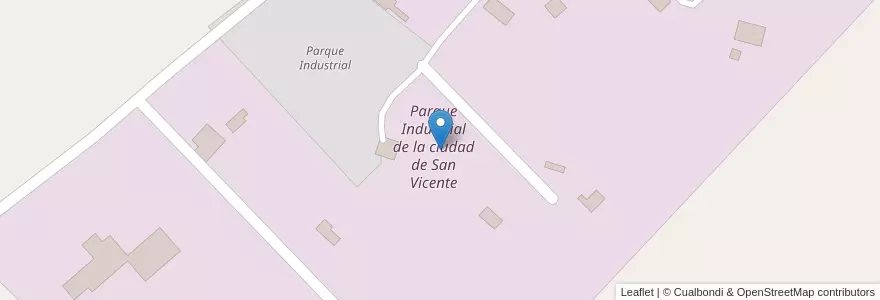 Mapa de ubicacion de Parque Industrial de la ciudad de San Vicente en Argentinien, Misiones, Departamento Guaraní, Municipio De San Vicente.