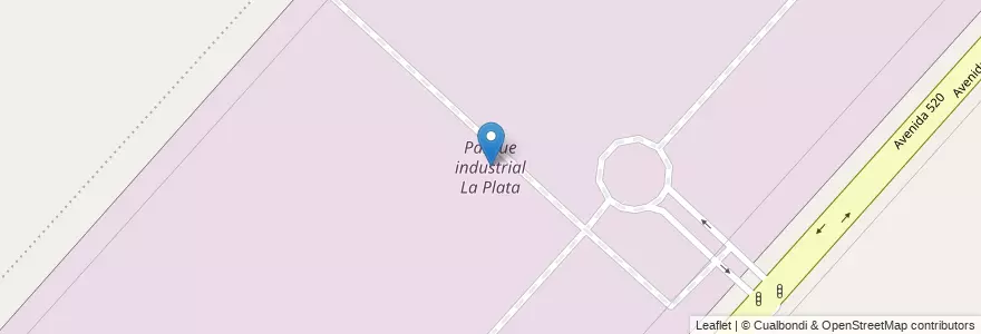 Mapa de ubicacion de Parque industrial La Plata, Abasto en 아르헨티나, 부에노스아이레스주, Partido De La Plata, Abasto.