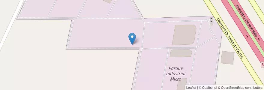Mapa de ubicacion de Parque Industrial Micro en Arjantin, Santa Fe, Departamento Rosario, Municipio De Alvear.