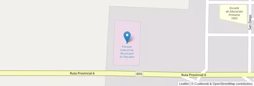 Mapa de ubicacion de Parque Industrial Municipal "El Obrador " en アルゼンチン, チャコ州, Departamento San Lorenzo, Municipio De Villa Berthet.
