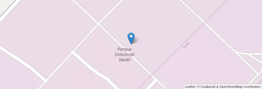 Mapa de ubicacion de Parque Industrial Tandil en アルゼンチン, ブエノスアイレス州, Partido De Tandil.