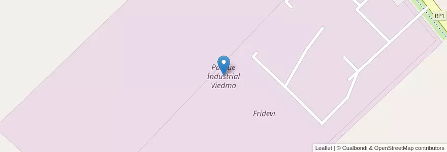 Mapa de ubicacion de Parque Industrial Viedma en آرژانتین, استان ریو نگرو، آرژانتین, Departamento Adolfo Alsina, Viedma.