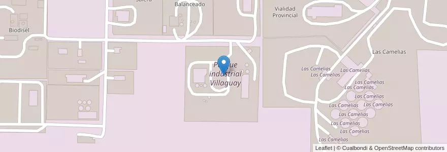 Mapa de ubicacion de Parque industrial Villaguay en アルゼンチン, エントレ・リオス州, Departamento Villaguay, Distrito Lucas Al Sud, Villaguay.