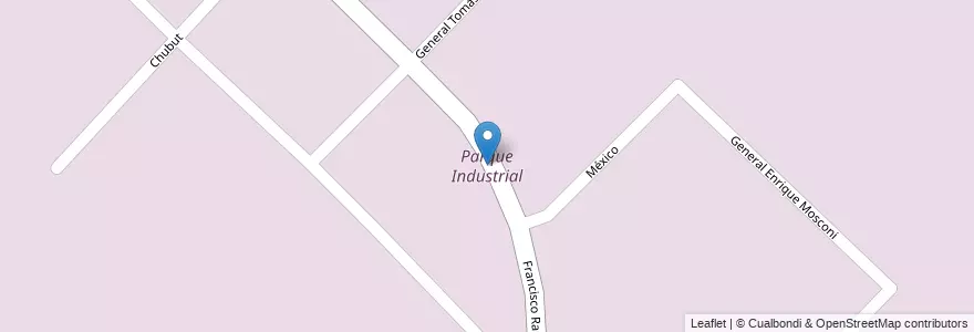 Mapa de ubicacion de Parque Industrial en Arjantin, Buenos Aires, Partido De Bahía Blanca, Ingeniero White.