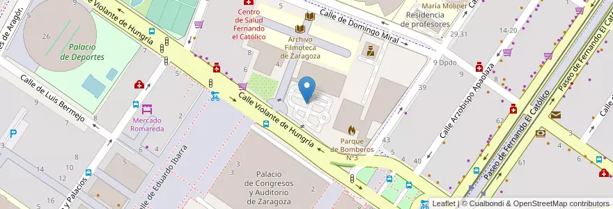 Mapa de ubicacion de Parque Infantil de Tráfico en Spanje, Aragón, Zaragoza, Zaragoza, Zaragoza.