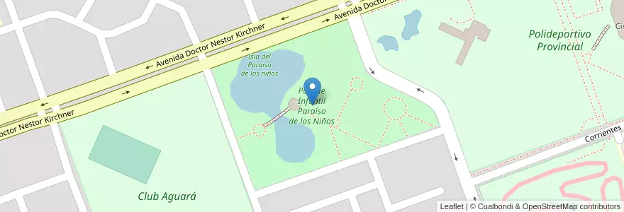 Mapa de ubicacion de Parque Infantil Paraíso de los Niños en آرژانتین, Formosa, Departamento Formosa, Municipio De Formosa, Formosa.