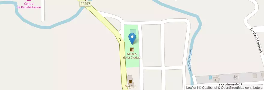 Mapa de ubicacion de Parque Integrador en Arjantin, Córdoba, Departamento Colón, Pedanía Calera Norte, Municipio De Unquillo.
