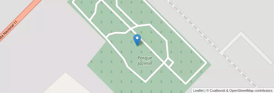 Mapa de ubicacion de Parque Jazmín en Argentine, Chaco, Departamento San Fernando, Resistencia, Resistencia.