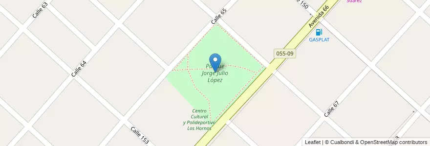 Mapa de ubicacion de Parque Jorge Julio López, Los Hornos en Argentina, Buenos Aires, Partido De La Plata, Los Hornos.