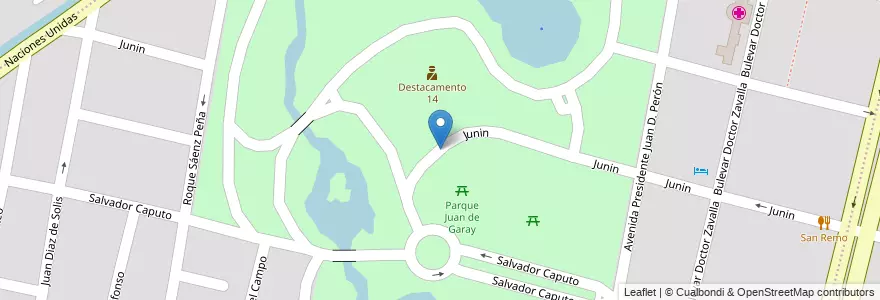 Mapa de ubicacion de Parque Juan de Garay en Argentinien, Santa Fe, Departamento La Capital, Santa Fe Capital, Santa Fe.