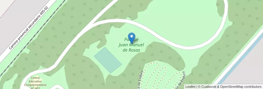 Mapa de ubicacion de Parque Juan Manuel de Rosas en 阿根廷, 布宜诺斯艾利斯省, Partido De Ayacucho, Ayacucho.