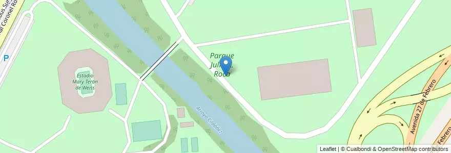 Mapa de ubicacion de Parque Julio A. Roca, Villa Soldati en Аргентина, Буэнос-Айрес, Буэнос-Айрес, Comuna 8.
