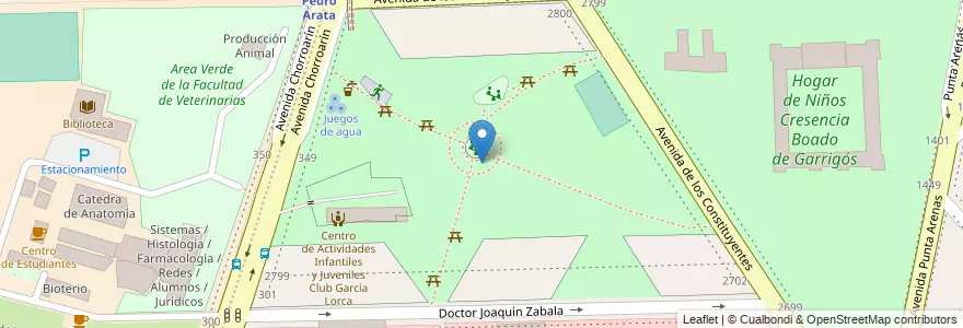 Mapa de ubicacion de Parque La Isla de la Paternal, La Paternal en Argentinië, Ciudad Autónoma De Buenos Aires, Buenos Aires, Comuna 15.