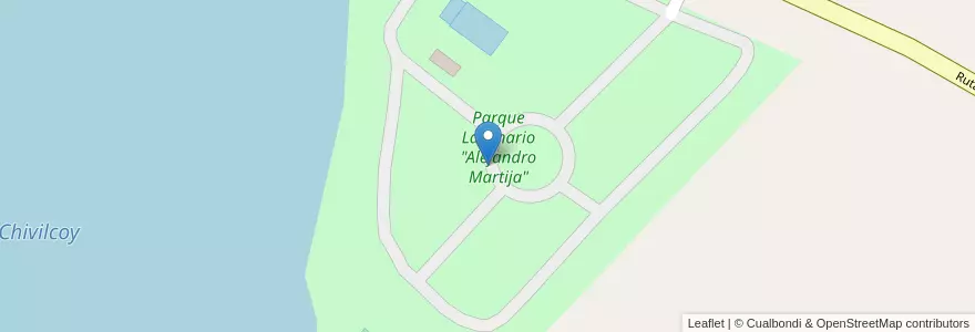 Mapa de ubicacion de Parque Lacunario "Alejandro Martija" en 아르헨티나, 부에노스아이레스주, Partido De Chivilcoy.