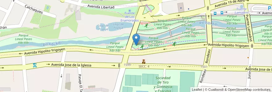 Mapa de ubicacion de Parque Lineal Paseo Xibi-Xibi en Аргентина, Жужуй, Departamento Doctor Manuel Belgrano, Municipio De San Salvador De Jujuy.