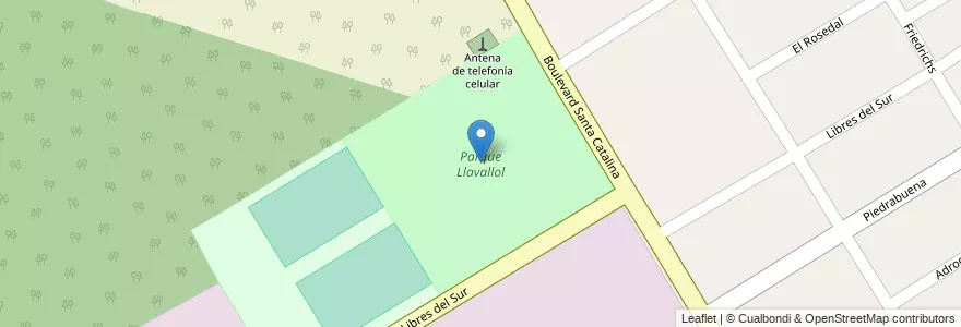 Mapa de ubicacion de Parque Llavallol en Argentine, Province De Buenos Aires, Partido De Lomas De Zamora, Llavallol.