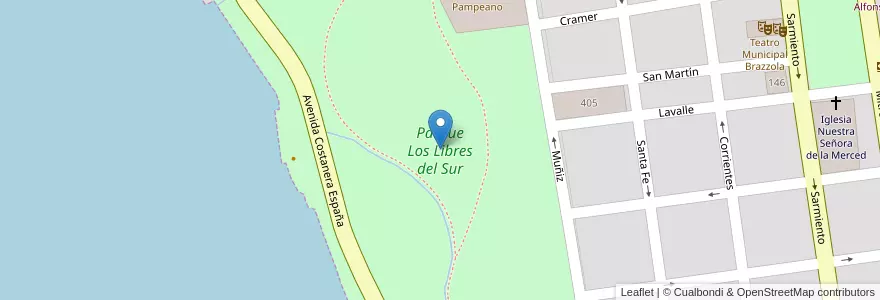 Mapa de ubicacion de Parque Los Libres del Sur en الأرجنتين, بوينس آيرس, Partido De Chascomús.