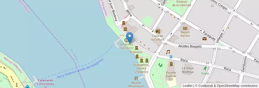 Mapa de ubicacion de Parque Luis Piedra Buena en Arjantin, Buenos Aires, Partido De Patagones, Carmen De Patagones.