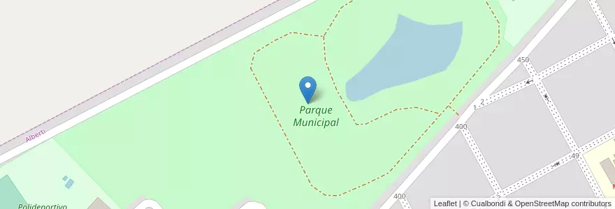Mapa de ubicacion de Parque Municipal en 아르헨티나, 부에노스아이레스주, Partido De Alberti.