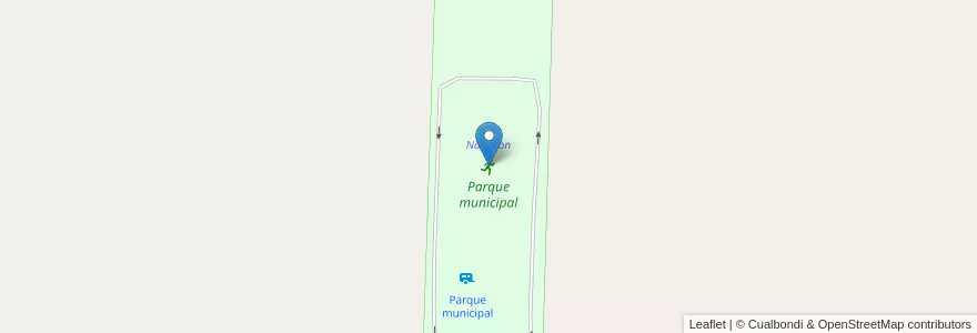 Mapa de ubicacion de Parque municipal en 阿根廷, La Pampa, Departamento Conhelo, Municipio De Winifreda.