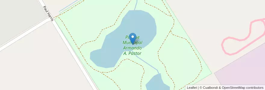 Mapa de ubicacion de Parque Municipal Armando A. Pastor en Arjantin, Buenos Aires, Partido De Trenque Lauquen, Cuartel Chacras De Trenque Lauquen.