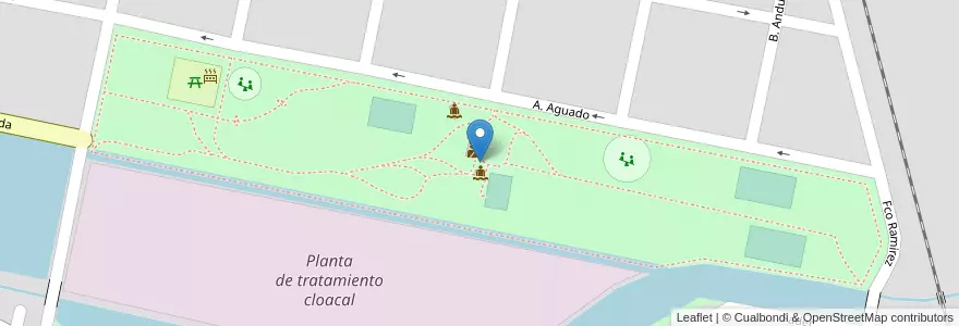 Mapa de ubicacion de Parque Municipal "José María Podio" (Antiguo Vivero Municipal) en 阿根廷, Santa Fe, Departamento Castellanos, Municipio De Rafaela.